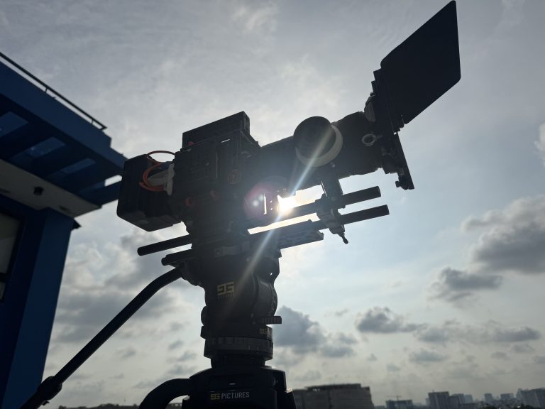 Cinema camera rig on a 9G Pictures shoot