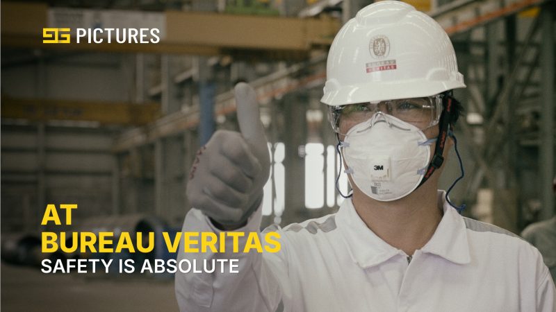 Bureau Veritas inspector checking safety on an industrial site