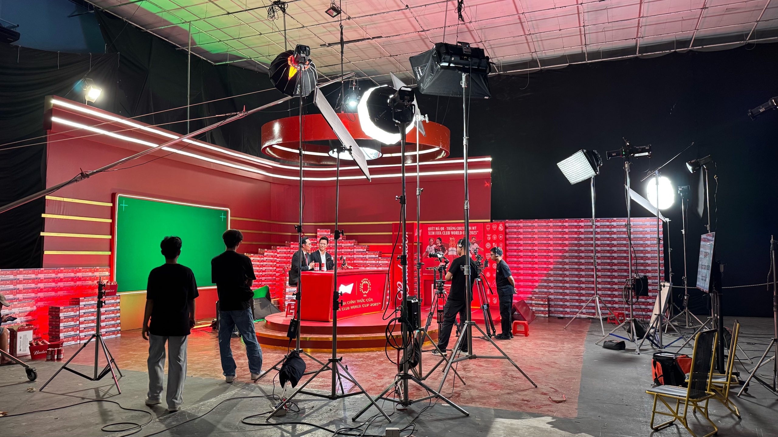 Lit product set during a TVC shoot by 9G Pictures