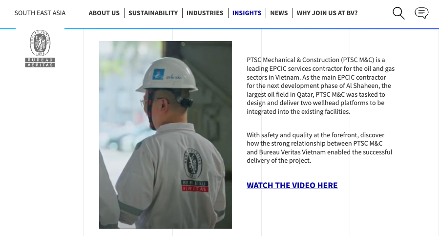 BV S.E.A published video on their  website
